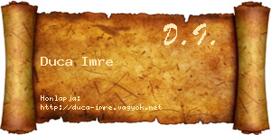 Duca Imre névjegykártya