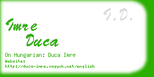 imre duca business card